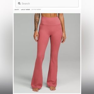 Lululemon Groove flare leggings. Color is brier rose. size 12.